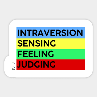 ISFJ - MBTI 16 personalities test Sticker